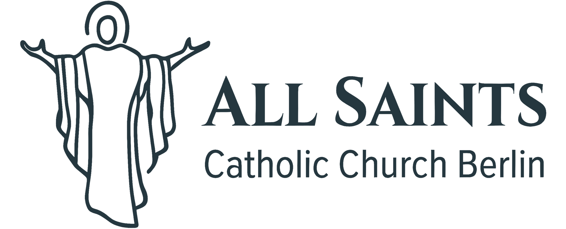 All Saints Catholic Church Berlin Logo Dark Green